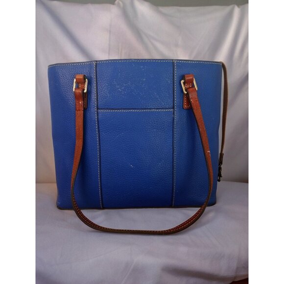 Dooney & Bourke Blue and Brown Shoulder Bag - Picture 2 of 16